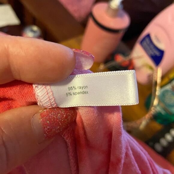 Fashion bug Pink Tie Dyed Top 1X Some Piling - Picture 9 of 11